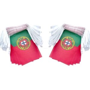 Portugal string flag pennant banners 20ft set of 2